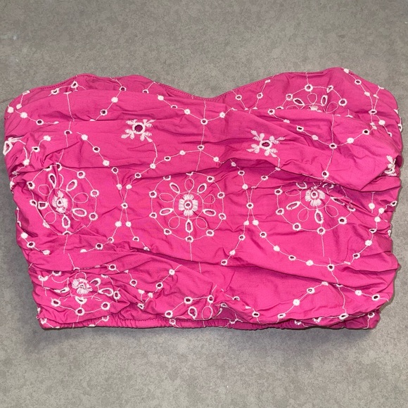 Zara Pink Embroidered Corset Bustier - Picture 2 of 4